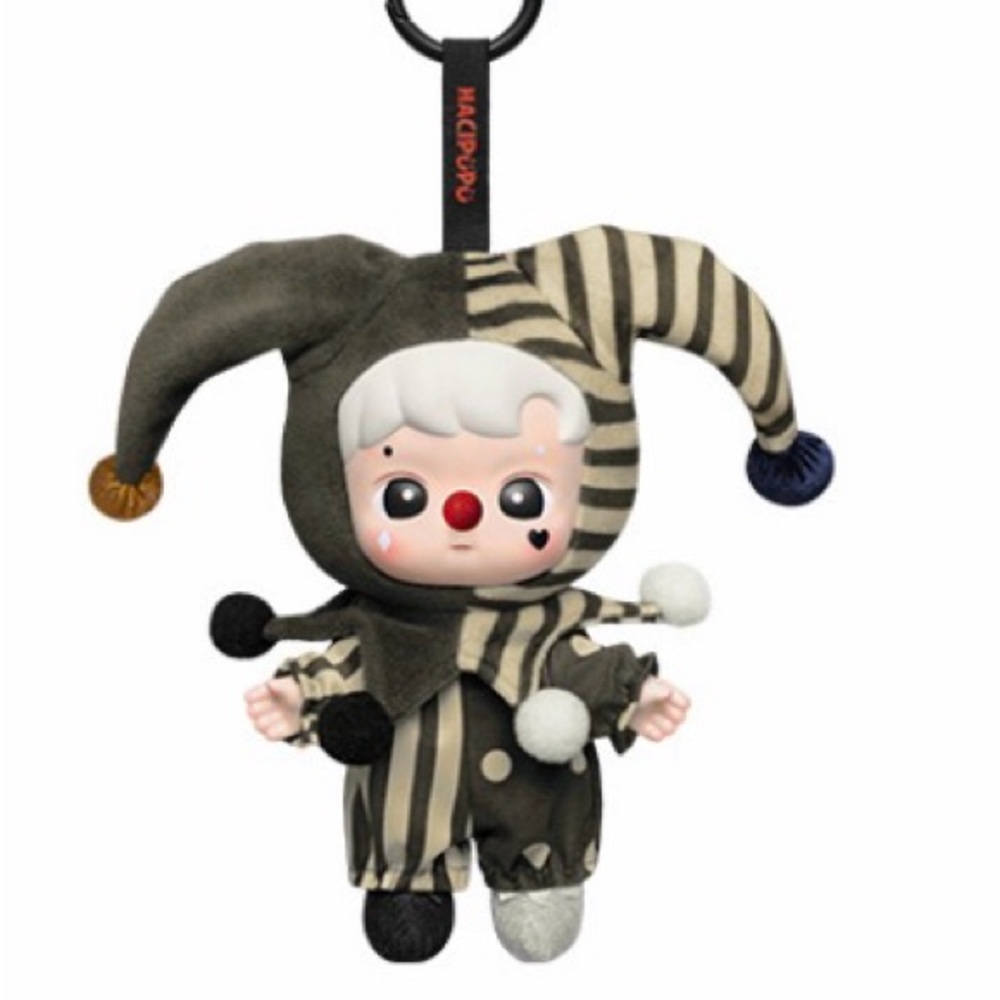 Pop Mart Why So Serious Plush Pendant - Silver Mist Clown
